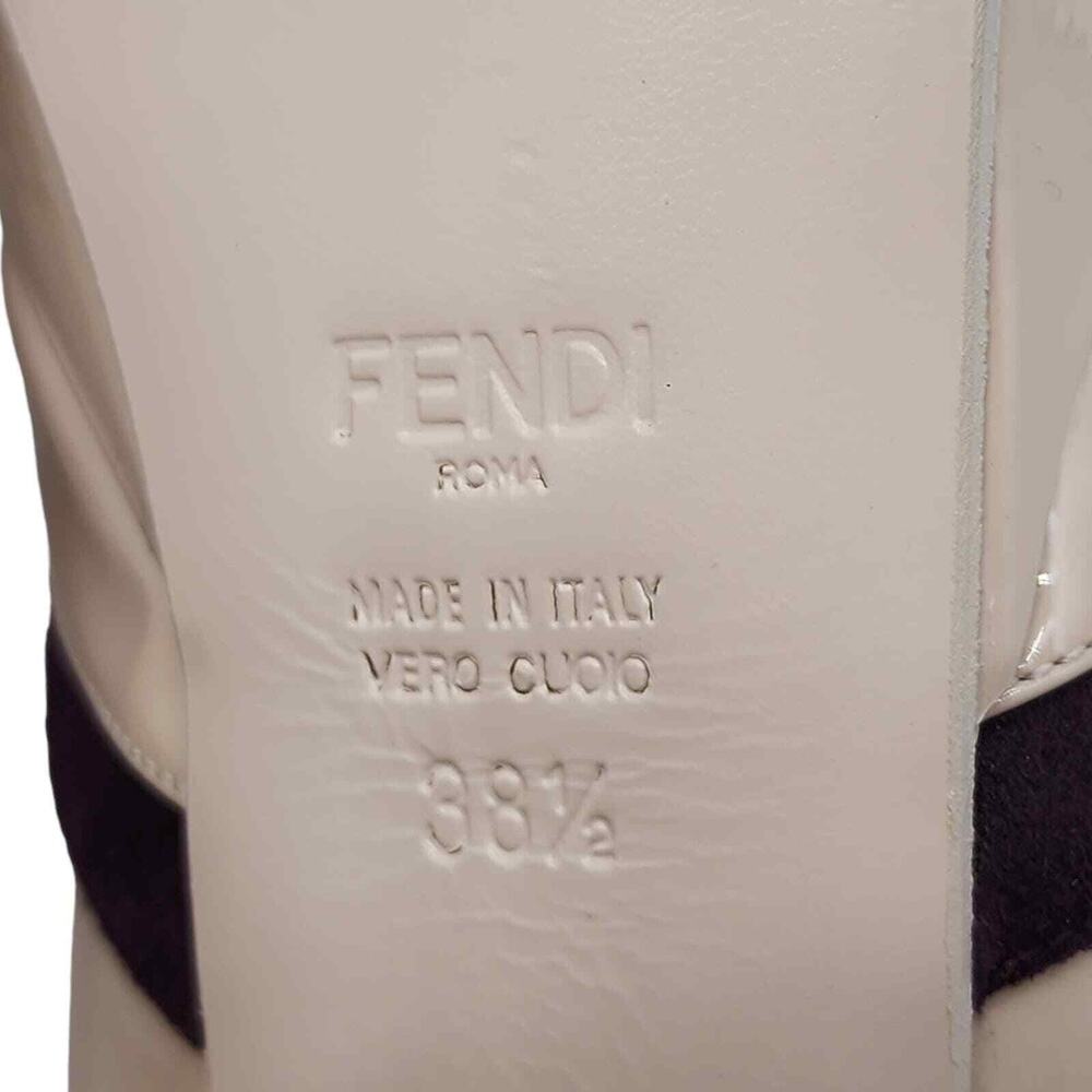 Fendi Colorblock Leather Platform Pumps Beige - NWOB - Picture 6 of 6